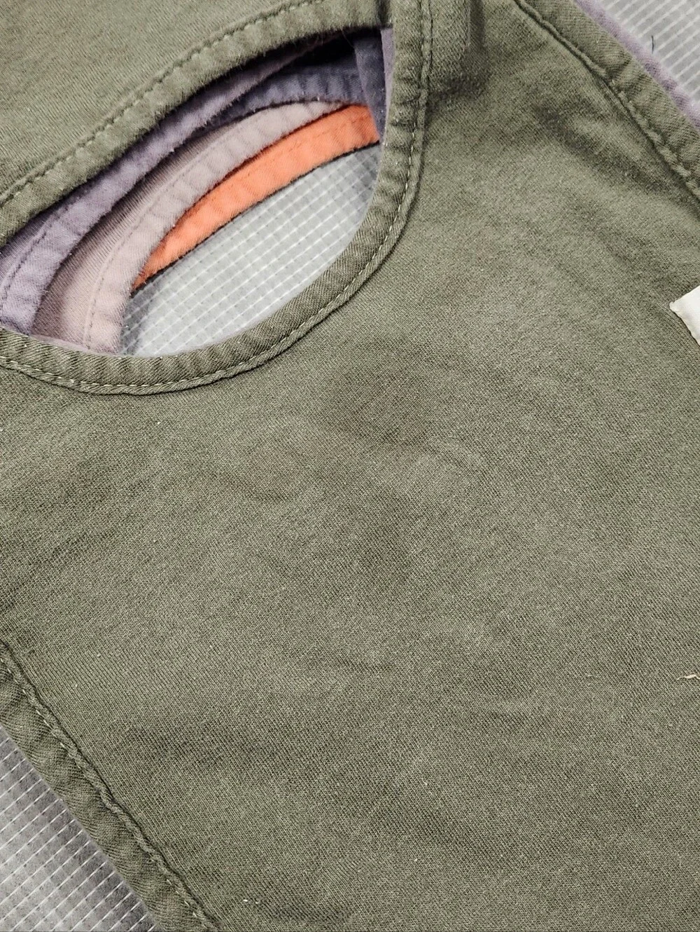 Set of Neutral Baby Bibs - Olive, Taupe, Charcoal & Rust
